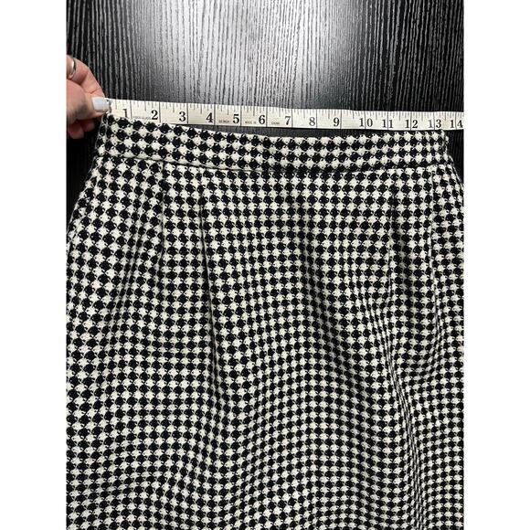 Vintage Vinci Clothiers Wool Houndstooth Midi Skirt - Picture 4 of 9